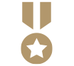 Icon of a military medal, with VA BENEFITS text below, representing veteran disability claims.